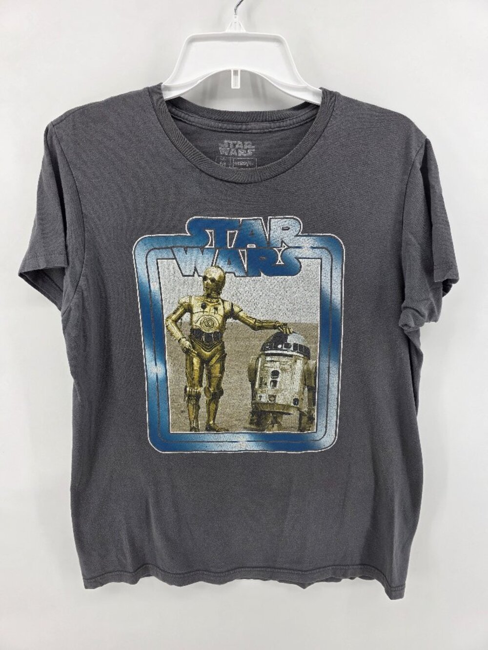 Star Wars C-3PO R2-D2 Retro Graphic Tee – Charcoal Grey – Size M